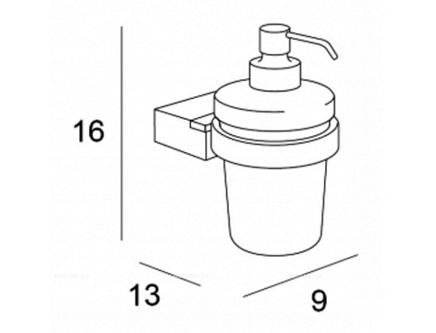 Дозатор для мыла Inda Logic A33120CR21, настенный - 2 изображение