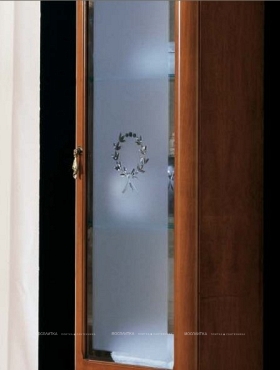 Шкаф-пенал напольный Eurodesign Royal RVM-01Dx, Ciliegio - фурнитура золото - 3 изображение
