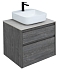 Комплект мебели для ванной Aquanet Nova Lite 60 см 242577, 2 ящика, венге, черный - 9 изображение