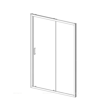 Душевая дверь Vincea Alpha 110х190 VDS-3AL110CLB, профиль черный, стекло прозрачное - 6 изображение