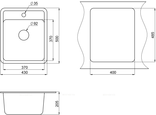 Мойка кухонная Granula Standart ST-4202 белый - 2 изображение