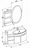 Комплект мебели для ванной Aquanet Опера 115 R 2 двери 2 ящика белый - 14 изображение