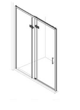 Душевая дверь Creto Nota 120х200 см 122-WTW-120-C-CH-6 профиль хром, стекло прозрачное - 3 изображение