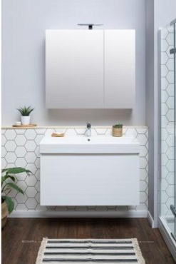 Комплект мебели для ванной Aquanet Йорк 85 белый - 10 изображение