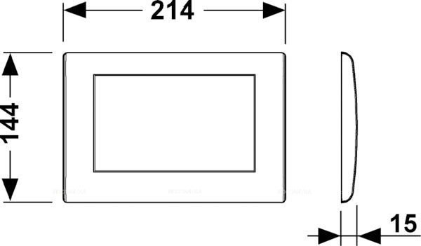 Клавиша смыва для унитаза TECE Planus для одинарной системы смыва, хром - 2 изображение