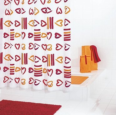 Штора для ванных комнат Ridder Lovely красная