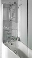 Душевая шторка на ванну Jacob Delafon Adequation 100х140 см E4931-GA профиль хром, стекло прозрачное
