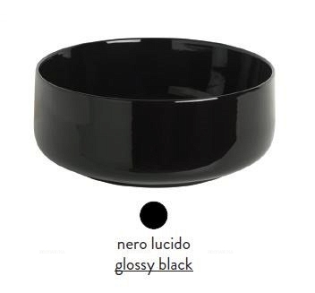 Раковина ArtCeram Cognac Countertop COL003 03; 00 накладная черная глянцевая 55х35х15 см - 2 изображение