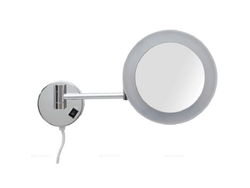 Косметическое зеркало Aquanet Lvyi 1806D, с LED-подсветкой, хром - 2 изображение