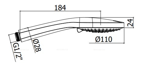 Душевая лейка Paffoni Ginevra ZDOC125NO, 3 режима, d 11 см., черный матовый - 2 изображение
