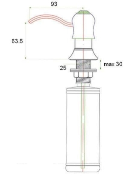 Дозатор жидкого мыла Zorg Inox ZR-26 BR, цвет бронза - 5 изображение