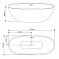 Акриловая ванна Grossman GR-1101, 165x75 см, белая - 3 изображение