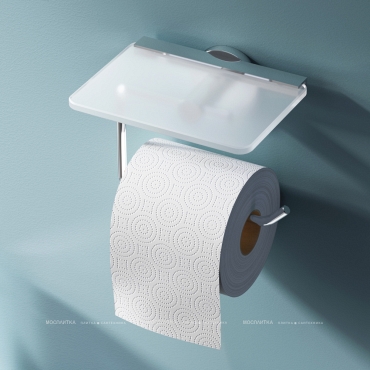 Держатель туалетной бумаги Am.Pm X-Joy A85A341500 с полкой для телефона, хром - 3 изображение