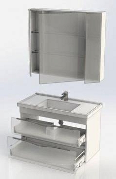 Комплект мебели для ванной Aquanet Эвора 100 капучино - 7 изображение