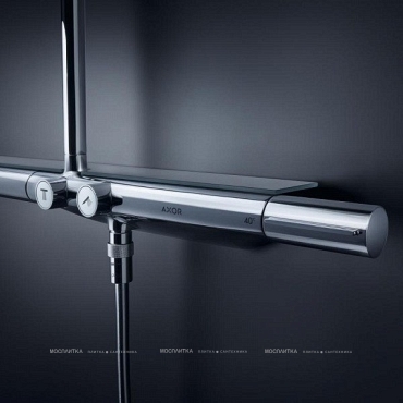 Душевая стойка Axor Showerpipe 27984000, с термостатическим смесителем, хром - 3 изображение