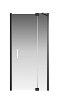Душевой уголок Creto Tenta стекло прозрачное профиль черный 100х70 см, 123-WTW-100-C-B-8 + 123-SP-700-C-B-8