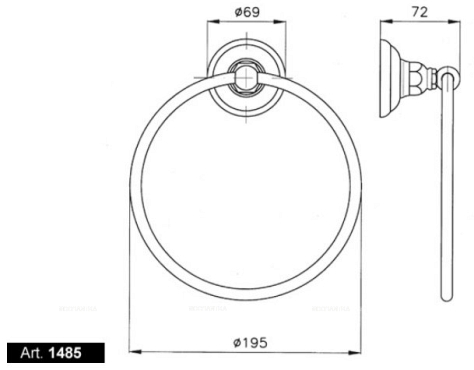 Держатель-кольцо для полотенец Nicolazzi Classica 1485 BZ, бронза - 2 изображение