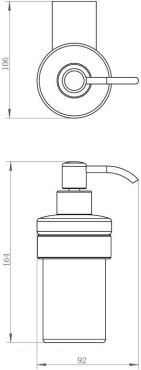 Дозатор для жидкого мыла Aquanet 5681MB черный - 2 изображение