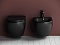 Комплект подвесной безободковый унитаз Ceramica Nova Metropol Rimless с крышкой-сиденьем CN4002MB, черный матовый + инсталляция Geberit Duofix UP320 111.300.00.5 - 6 изображение
