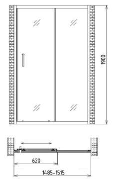 Душевая дверь Gemy Victoria S30191C - 4 изображение