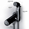 Гигиенический душ Am.Pm X-Joy F0H85A522 со смесителем, матовый черный - 8 изображение