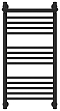 Полотенцесушитель водяной Сунержа Богема 1П 80х40 см 31-0223-8040 матовый черный - 2 изображение