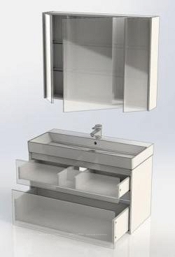 Комплект мебели для ванной Aquanet Бруклин 100 белый - 17 изображение