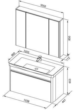 Комплект мебели для ванной Aquanet Вилора 105 белый - 7 изображение
