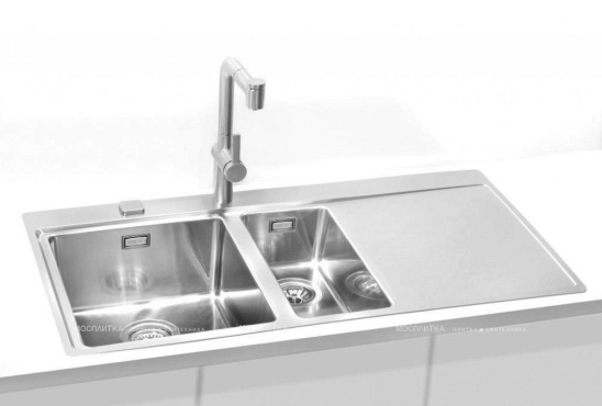 Кухонная мойка Alveus PURE 60 SAT-90 980 x 525, левая/правая - 3 изображение