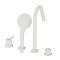 Смеситель для ванны с душем Cezares LEAF-BVDM4-L-BIO матовый белый - 6 изображение