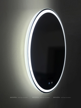 Зеркало BelBagno 80 см SPC-RNG-800-LED-TCH-SND с подсветкой, голосовым управлением и подогревом - 3 изображение