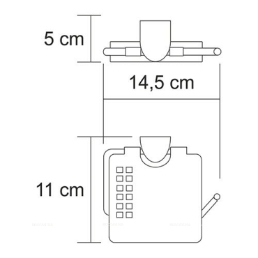 Держатель туалетной бумаги WasserKraft Kammel К-8325 с крышкой - 2 изображение