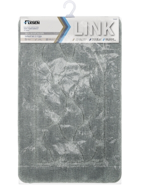 Коврик для ванной Fixsen Link серый 50х80 см. FX-5002K - 3 изображение
