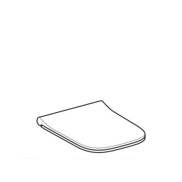 Крышка-сиденье Geberit Smyle Square 500.688.01.1 белая с микролифтом - 2 изображение