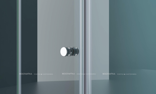Душевая дверь BelBagno Albano 180х195 см ALBANO-BS-13-80+100-C-Cr профиль хром, стекло прозрачное - 2 изображение