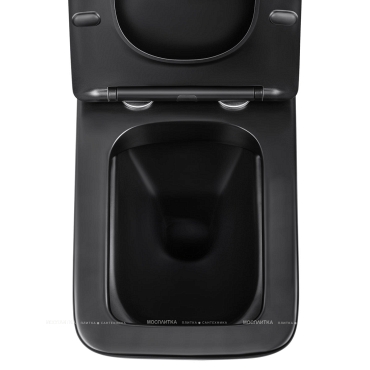 Комплект подвесной безободковый унитаз Vincea Q-Line VT1-12MB с сиденьем soft-close, черный матовый + инсталляция Grohe Rapid SL 38775001 4 в 1 с кнопкой смыва - 6 изображение