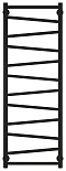Полотенцесушитель водяной Сунержа Сирокко 120х40 см 31-0253-1240 матовый черный - 2 изображение