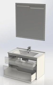 Комплект мебели для ванной Aquanet Модена 85 белый глянец - 12 изображение