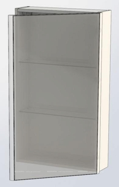 Зеркальный шкаф Aquanet Нота 50 белый - 5 изображение