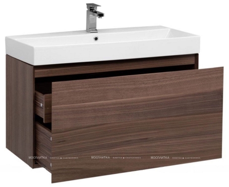Комплект мебели для ванной Aquanet Нью-Йорк 100 орех - 5 изображение