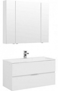 Комплект мебели для ванной Aquanet Алвита 100 белый