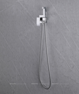 Гигиенический душ Abber Wasserfall AF8625 со смесителем, хром глянец - 3 изображение