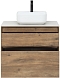 Комплект мебели для ванной Aquanet Nova Lite 75 см 249515, 2 ящика, коричневый - 6 изображение