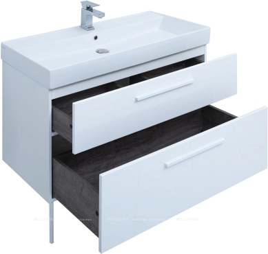 Комплект мебели для ванной Aquanet Nova 100 см 249922, белый - 8 изображение