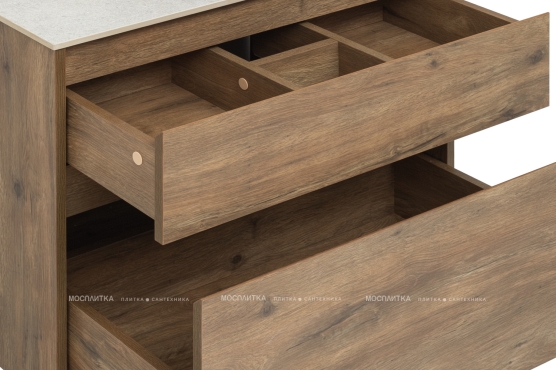Комплект мебели для ванной Aquanet Nova Lite 75 см 249515, 2 ящика, коричневый - 10 изображение