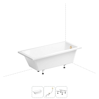 Акриловая ванна 150х80 см Wellsee FreeDom 231101008 глянцевая белая