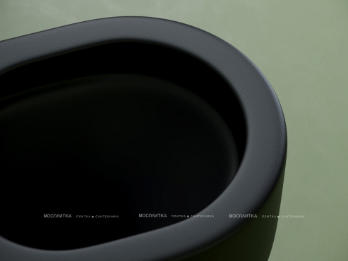 Унитаз подвесной безободковый Ceramica Nova Ulma Rimless CN4006MB с крышкой-сиденьем микролифт, черный матовый - 6 изображение