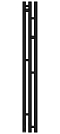 Полотенцесушитель электрический Сунержа Терция 3.0 120х13,8 см 31-5844-1211 матовый черный - 2 изображение