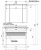 Комплект мебели для ванной Aquanet Алвита 100 серый антрацит - 20 изображение