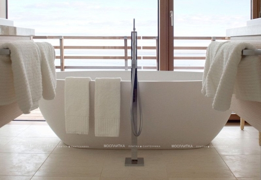 Смеситель для ванны Axor Citterio 39451000 напольный, с ручным душем, хром - 3 изображение